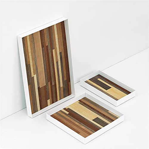 Serving Trays Storage Tray Porch Key Photo Props Handmade Grain Stitching(Small) - color: Small