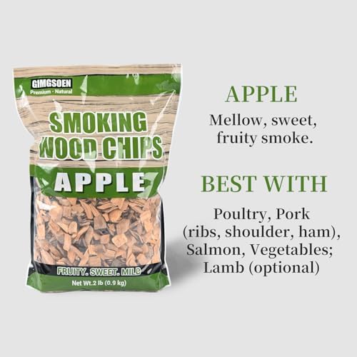 Smoking Wood Chips Variety Pack, 3 Flavors (Oak, Hickory, Apple), 2 lbs × 3 — All-Natural BBQ Smoking Chips for Smoker Box, Electric Smokers, Pellet & Charcoal Grills