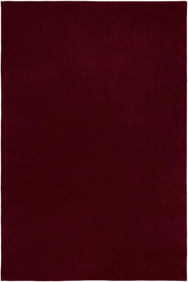 Hand-Tufted Wool Round Area Rug – Soft Premium Wool Carpet for Living Room, Bedroom & Home Décor – 10X10 ft| Deep Wine – Durable, Non-Slip Backing, Handcrafted Rug