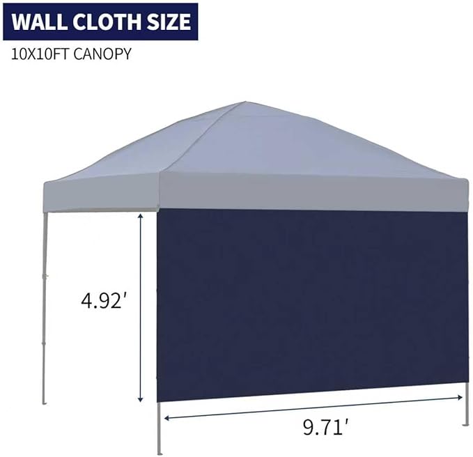 Instant Canopy Tent SunWall Waterproof Tent Sidewalls for 10x10 Pop Up Canopy 1 Pack Sidewall Only, Navy Blue