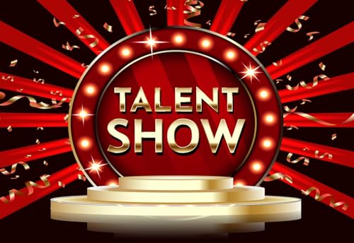 9x6ft Talent Show Backdrop Game Magic Music Dance Show Prom Background Kids Family Business Graduation Party Birthday Cake Table Banner Photoshoot Props - size: 9X6FT
