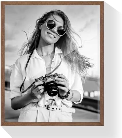 puthiac 20x24 Solid Oak Wood Picture Frame, Walnut, 1 Pack