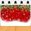 Mocsicka Christmas Backdrop Xmas Party Decorations for Family Holiday Photo Booth Props Snowflake Christmas Background Holiday Party Photo Prop Supplies (6x4ft) - size: 6x4ft