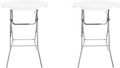 PRO&Family Commercial Round Folding Table, White Top, Powder-Coated Steel Frame, High-Impact Polyethylene Construction, Perfect for Wedding, Party, Shool, Church. (2, 32")