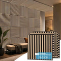 Art3d 12-Pack Acoustic Slat Panel & Ceiling Tile, 2 x 2 ft, Natural Oak