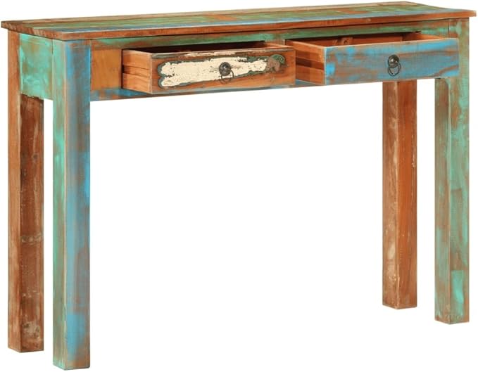 Console Table 43.3"x11.8"x29.5" Solid Wood Reclaimed End Table NightstandsSofa