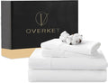 1000 Thread Count Egyptian Cotton Sheets Queen Size Set 4PCS Sateen Weave Soft Breathable 16-Inch Deep Pocket（Queen,White）