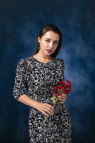 Kate 6.5x10ft Dark Blue Abstract Photography Backdrop Abstract Textures Background Old Master Blue Photo Backdrops - color: Dark Blue, size: 6.5x10ft