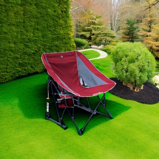 GCI Outdoor Pod Rocker Sling-Style Outdoor Rocking Chair with Beverage Holder & Phone Pocket