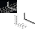 Kable Kontrol L Type Bracket – 8” Width - Wire Mesh Tray Cable Management Rack Cords Organizer Cable Basket, Zinc Plated Steel NEC Approved for Network, Fiber Optic, Cabling Accessory