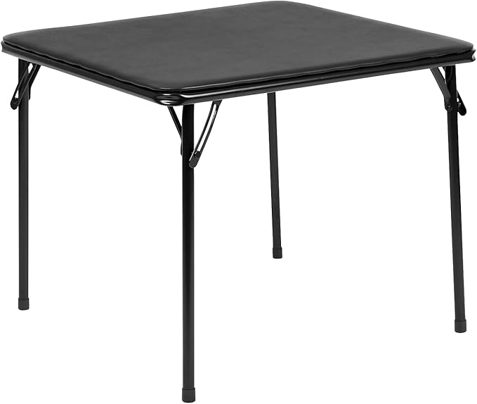 Flash Furniture Mindy Kids 5-Piece Folding Table and Chairs Set for Daycare and Classrooms, Children's Activity Table and Chairs Set, Black