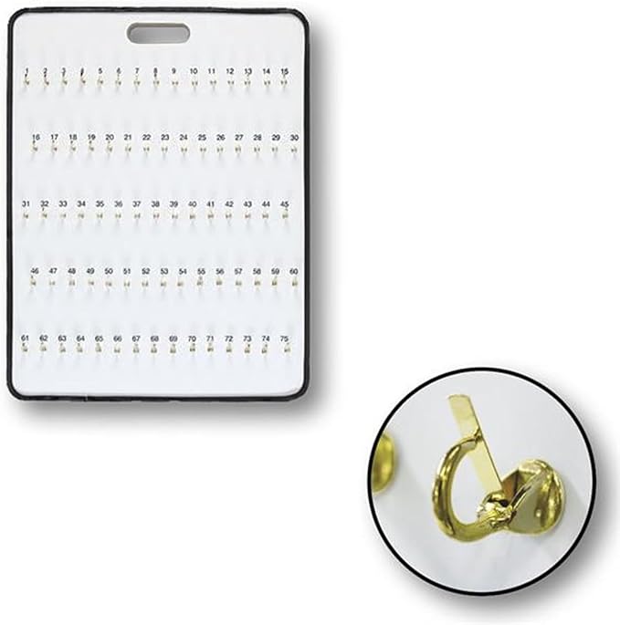 MICRO TEC Masonite Key Holder Wall Mount with 38 Spring Lock Hooks, 16" x 23-1/2" Heavy Duty Wall Mounted Key Organizer Board for Dealership, Office, Garage & Fleet Key Management - Pack of 1