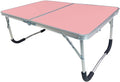 Portable Folding Table - Small Outdoor Folding Table, Suitable for Travel, Camping, Beach, Barbecue, Picnic, Party, Patio (Pink)