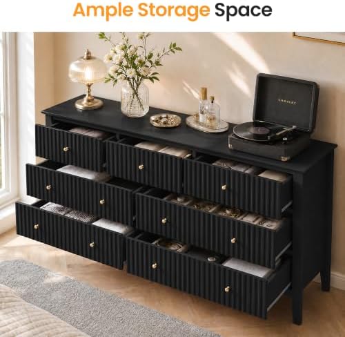 RoyalCraft 7 Drawer Dresser for Bedroom, 53" Wide, Wooden Chest of Drawers