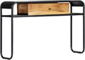 Console Table with 1 Drawer and 2 Compartments, 46.5"x11.8"x29.5" Solid Mango