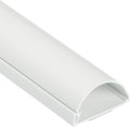 D-Line Half Round Cord Hider, Patented Cable Cover, Hide TV Wall Mount Wires, Raceway for Cords, Decorative Wire Covers, Paintable, Adhesive Cable Concealer, 1x 2in W x 1in H x 39in L, White