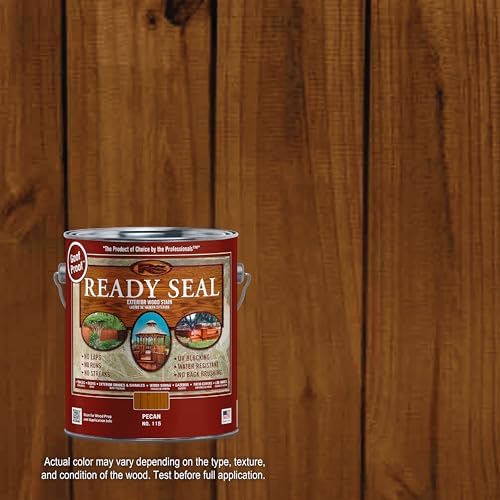 Ready Seal Exterior Wood Stain & Sealer, Pecan, 1 Gallon