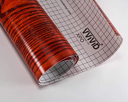 VViViD Red Ash Wood Natural Texture Architectural Vinyl Sheet Film Roll (48 Inch x 25ft Bulk Roll) - size: 48" x 25ft Bulk Roll