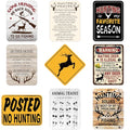 Hunting Party Decorations - 9 PCS Gone Hunting Birthday Party Sign Decorations for Boys Kids Deer Hunting Themed Birthday Party Funny Deer Hunter Decor for Man Room Home Garden Yard Wall Decor - style: Hunt