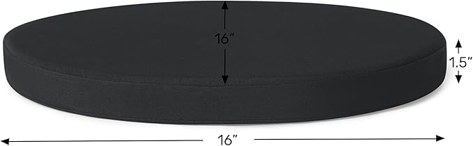 WestinTrends Solace Outdoor Patio Kitchen Dining Chair Round Seat Cushions Set of 4, 16 x 16, Navy Blue