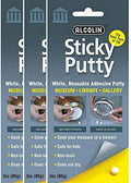 9oz Alcolin Sticky Putty Reusable Museum & Gallery Quality Adhesive Putty, Repositionable -Won't Dry -3 x 3oz Pack - size: 3 Pack