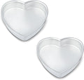 kefyixc 9 Inch Heart Shaped Cake Pan Set of 2, Aluminum,2 Inch Deep, Heat-Resistant Baking Cake Pan for Wedding, Party, Family Occasions, Chocolate, Bread. (9 x 2 Inch,Set of 2)