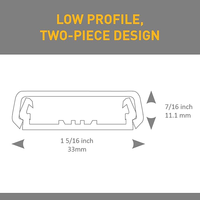 Legrand Wiremold NMW3 Nonmetallic Plastic Raceway for Extending Power, 1 Gang Deep Outlet Box, 1 3/8" Deep, White (1 Pack)