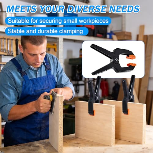 16 Pack Clamps for Woodworking Spring Clamp Plastic 3.5in Clips Heavy Duty for Backdrop Clips Tarp Holder Photography Backdrops Clip for Crafts Yellow Head with Black - size: Yellow Head with Black-16PCS