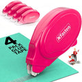 XFasten Glue Tape Roller for Scrapbooking 4-Pack Acid-Free Pink Double Sided Tape Roller for Crafts, Photos, Bullet and Junk Journaling Supplies - Scrapbook Adhesive Runner (0.3 in x 30 ft) - color: Pink