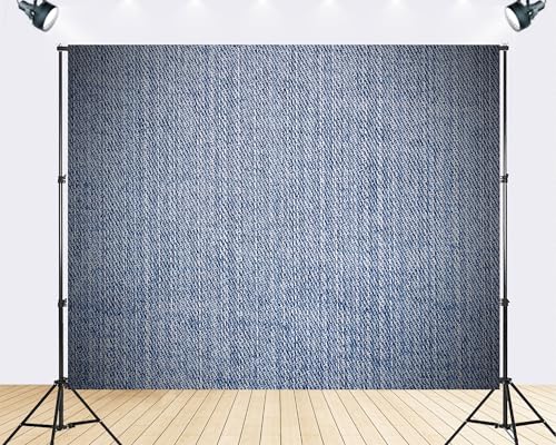 Trykid 9x6ft Light Blue Denim Backdrop Casual Textured Fabric Surface Photography Background Fashion Casual Event Tapestry Party Decoration Photo Studio Prop Fabric - size: 9x6ft