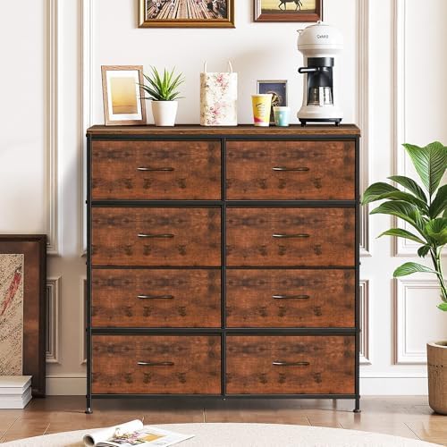 8-Drawer Dresser for Bedroom, Anti-Tip Tall Storage Organizer