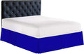 Bed Skirt - 100% Cotton 800 Thread Count Box Pleated Bed Skirt - Luxury Pleated Dust Ruffle, Hotel Quality Modern Bed Skirt, Easy Fit with 12 Inch Tailored Drop, Twin, Royal Blue