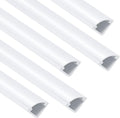 ZhiYo Mini Corner Cord Hider for One Cord, 180in Corner Cable Concealer, Wire Covers for Cords, Paintable Cord Cover, Cable Management Channel Raceway for Wall, Floor Baseboard, Ceiling, White 5xL36in