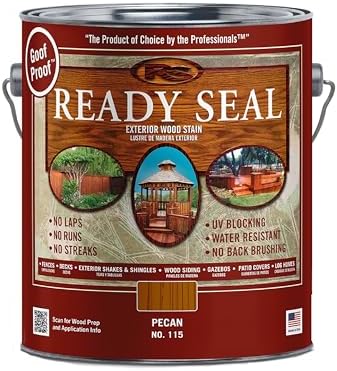 Ready Seal Exterior Wood Stain & Sealer, Pecan, 1 Gallon