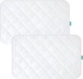 Mini Crib Mattress Protector Sheets Fitted Waterproof Mini Crib Mattress Protector Pad Cover White 2 Pack Quilted 38" x 24"