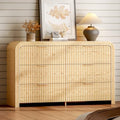 Ieejdn 47" Modern Chest of Drawer, 6 Deep Drawers,Clothes Organizer,Large Storage Cabinet for Living Room, Bedroom,Dresser TV Stand, Wood Drawer Organizer for Living Room, Hallway, Wood