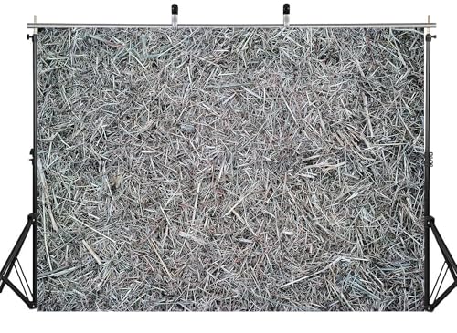 7x5ft Fabric Dry Hay Straw Texture Backdrop Rustic Farm Hay Bale Surface Photography Background for Rural Themed Party Decor Home Wall Hanging Tapestry Photo Props - size: 7X5ft