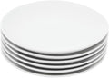 Miicol Ceramic Appetizer Plates Set of 6, White Dessert Plates 8 Inch