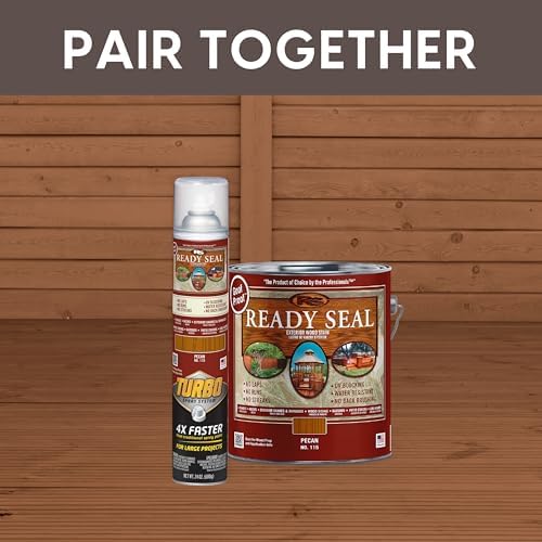 Ready Seal Exterior Wood Stain & Sealer, Pecan, Turbo Spray