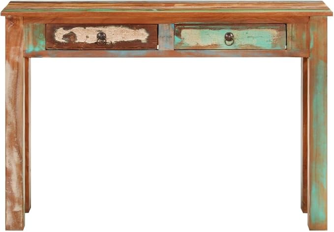 Console Table 43.3"x11.8"x29.5" Solid Wood Reclaimed End Table NightstandsSofa