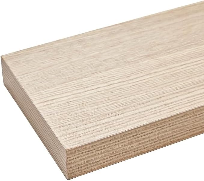 Oak Floating Shelves for Wall, Kitchen & Living Room Decor Display, for Plants