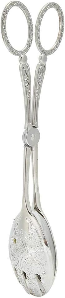 Serving Tongs 9.1in Zinc Alloy Non-Slip Silver Finish