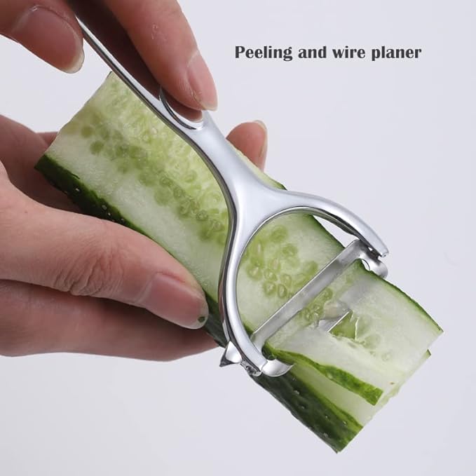 AMOUY Premium Peeler Set - Vegetable,Apple Peelers for Kitchen, Fruit, Carrot, Veggie,Potatoes Peeler,Y-Shaped Stainless Steel Peelers,with Ergonomic Non-Slip Handle & Sharp Blade,Good Sturdy (2PCS)