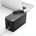 Bluelounge CableBox Mini Cable Management with Small Surge Protector, Black (CBM-BL)