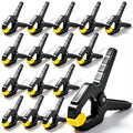 16 Pack Clamps for Woodworking Spring Clamp Plastic 3.5in Clips Heavy Duty for Backdrop Clips Tarp Holder Photography Backdrops Clip for Crafts Yellow Head with Black - size: Yellow Head with Black-16PCS