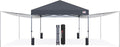 MASTERCANOPY Pop Up 10x10 Canopy Tent with Center Lock, 2 Shelters, 4 Poles, 230 Sq ft of Large Shade Space, for Camping, Picnics & Beach (10'x10',Dark Grey)