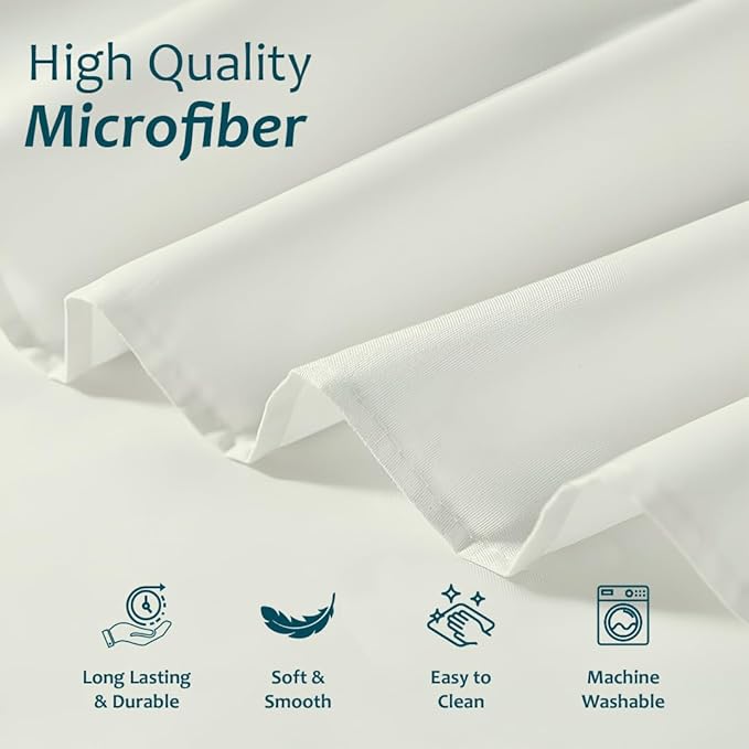 Shreem Linen Ruffled Bed Skirt with Split Corners, Gathered Style, 100% Microfiber, 16-Inch Drop, Dust Ruffle Bedskirt with Platform, Twin-XXL, Ivory