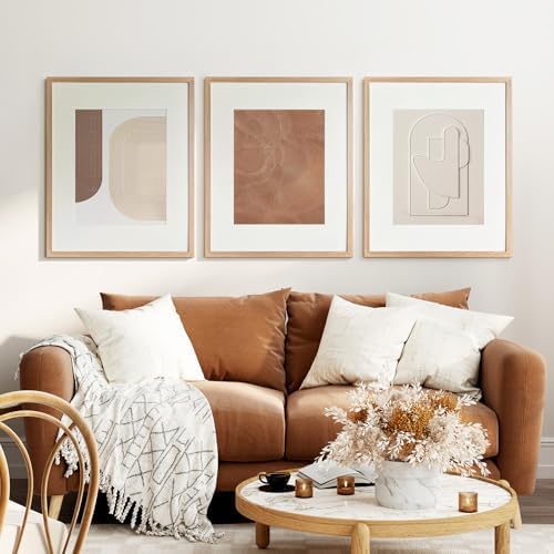 16x20 Picture Frame, Solid Oak Wood 16x20 Frames with Mat to 11x14