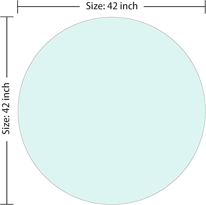 42" Round Tempered Glass Table Top
