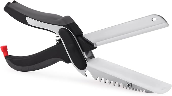 XGIZMOO Kitchen Scissors for Food Slicer Cutter,Quick Release/Install Kitchen Shears Cutting Board Knife Combo for Veggie,Carrots,cucumbers,potatoes,Barbecue Dishwasher Safe (Black)